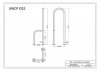 WC - Stützgriff für barrierefreies Bad zur Bodenmontage rechts 80 cm hoch weiß ⌀ 32 mm mit Abdeckrosetten