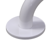 Winkelgriff 60/40 cm für barrierefreies Bad links montierbar weiß ⌀ 32 mm mit Abdeckrosetten