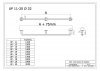 Handlauf für barrierefreies Bad 170 cm aus rostfreiem Edelstahl ⌀ 32 mm mit Abdeckrosetten