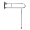 WC-Klappgriff für barrierefreies Bad mit Stützbein weiß 85 cm ⌀ 32 m