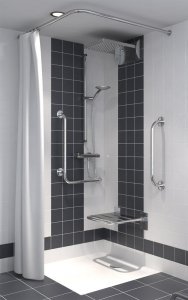 Duschvorhang für Dusche oder Badewanne 240 x 200 cm