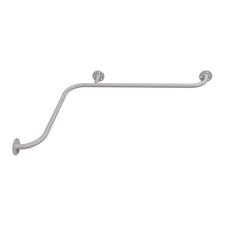 Handlauf für Badewanne für barrierefreies Bad 120/70 cm weiß ⌀ 25 mm