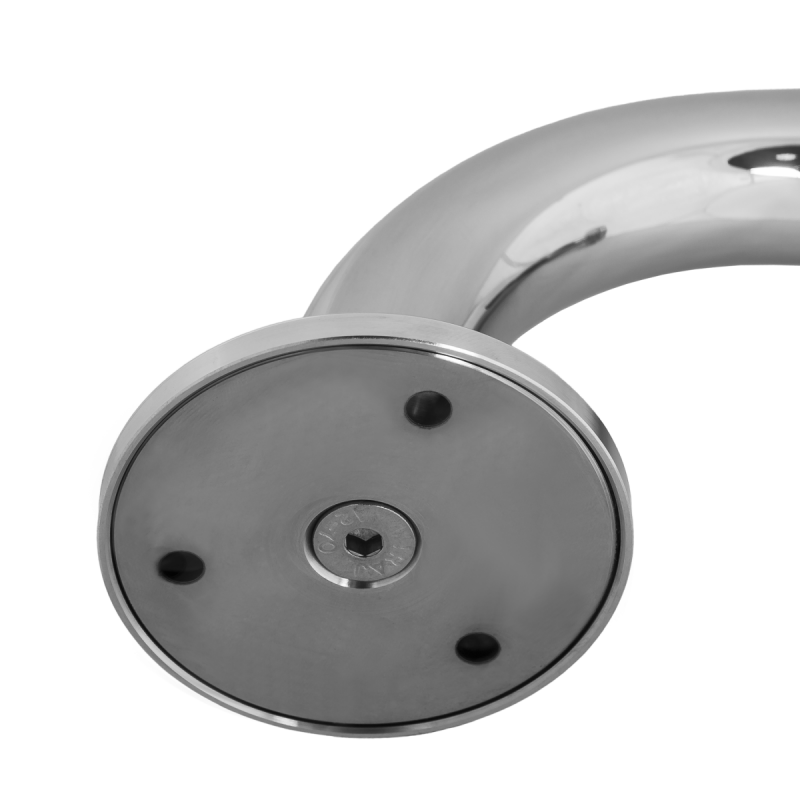 Handlauf für barrierefreies Bad 190 cm aus rostfreiem Edelstahl ⌀ 32 mm mit Abdeckrosetten