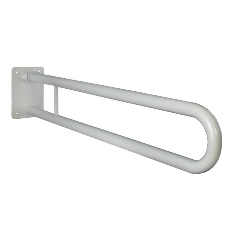 Klappgriff am WC oder Waschbecken für barrierefreies Bad weiß 40 cm ⌀ 25 mm