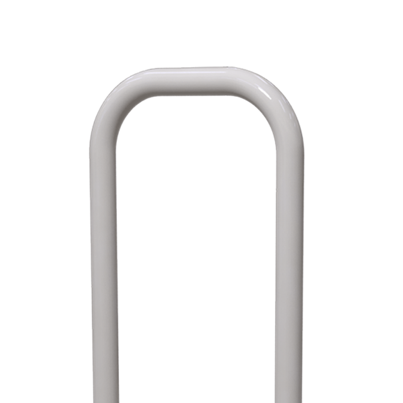WC-Stützgriff für barrierefreies Bad zur Bodenmontage links 80 cm hoch weiß ⌀ 25 mm