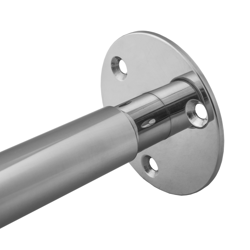 Verstellbare gerade Duschvorhangstange aus Edelstahl 100 bis 110 cm lang