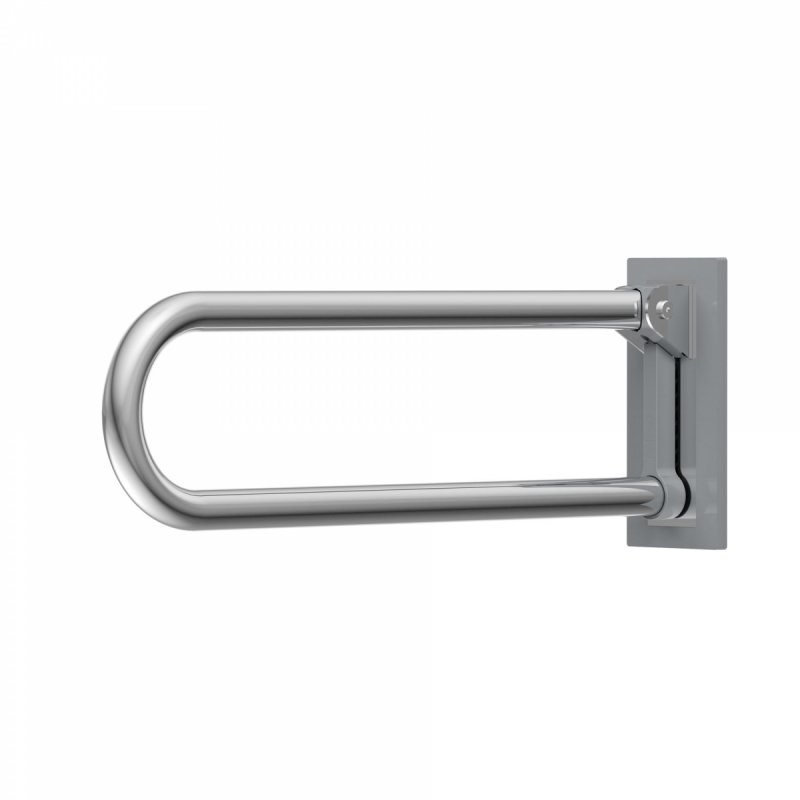 WC Klappgriff für barrierefreies Bad aus rostfreiem Edelstahl 75 cm ⌀ 32 mm