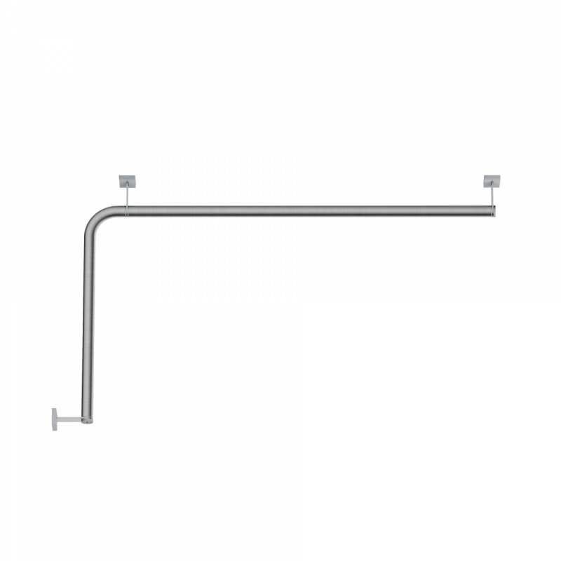 Handlauf für Badewanne für barrierefreies Bad 120/70 cm aus rostfreiem Edelstahl ⌀ 25 mm