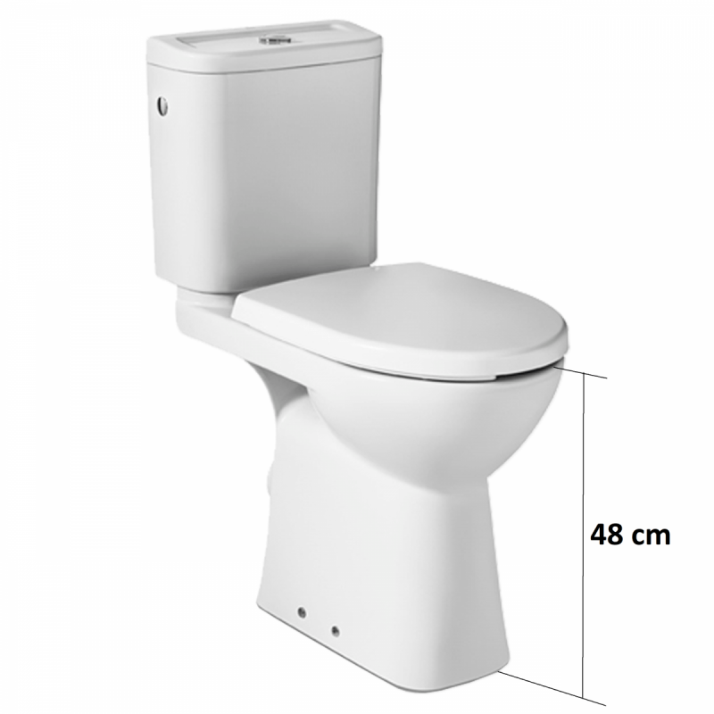 Stand WC für barrierefreies Bad mit Befestigungsmaterial