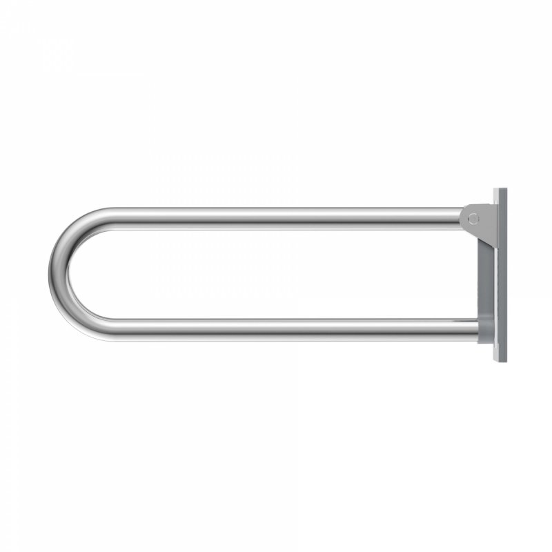 WC - Klappgriff für barrierefreies Bad aus rostfreiem Edelstahl 85 cm ⌀ 32 mm
