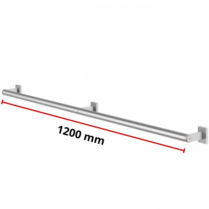 Gerader Handlauf für barrierefreies Bad 120 cm aus rostfreiem Edelstahl ⌀ 32 mm