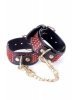 Fetish B - Series Handcuffs with cristals 3 cm Red Line