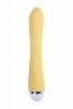 Vibrator with clitoral stimulator Flovetta by Toyfa Aster, silicone, yellow, 22 cm