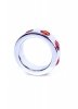 Pierścień-Metal Cock Ring with Red Diamonds Small