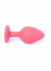 Plug-Jewellery Red Silicon PLUG Medium- Blue Diamond