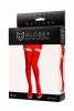 Wetlook Glossy Isla stockings - red L