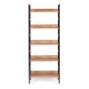 Reał loftowy wysoki 5 półek metal MDF ModernHome