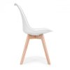 Zestaw 4 krzeseł krzesło  do salonu jadalni z poduszką Białe ModernHome