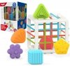 WOOPIE BABY Elastyczna Kostka Sensoryczna Sorter dla Dzieci Kolorowe Kształty
