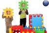 WOOPIE Klocki Edukacyjne Wafle Ogrodzenie Domek