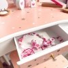 TOOKY TOY Drewniana Toaletka z Krzesełkiem Składane Lusterko Akcesoria 15 el.