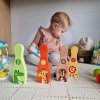 TOOKY TOY Drewniane Kręgle dla Dzieci  6 szt. + Piłka