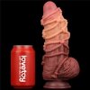 9.5'' DUAL LAYERED PLATINUM SILICONE COCK WIT