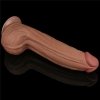 DILDO 12'' KING SIZED SLIDING SKIN DUAL LAYER DONG BRĄZOWY