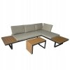 ZESTAW MEBLI OGRODOWYCH narożnik sofa stolik LEKKI komplet gród ALUMINIUM