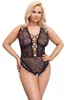 Cottelli CURVES - Seksowne Koronkowe Body Z Dodatkami Różowego Złota 95E/2XL