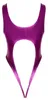 Cottelli LINGERIE - Seksowne Metalicznie Różowe Body Mocno Odkryte L/XL
