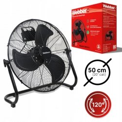WENTYLATOR Cyrkulator Powietrza PODŁOGOWY DUŻY Wiatrak 50 cm WEBBER CICHY