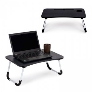Podstawka pod laptopa stolik do łóżka 60x40 cm czarna ModernHome