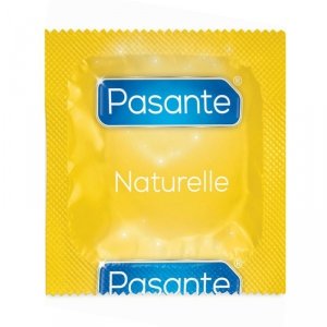 Prezerwatywa Pasante Naturelle. Klasyczna ze zbiorniczkiem na nasienie.