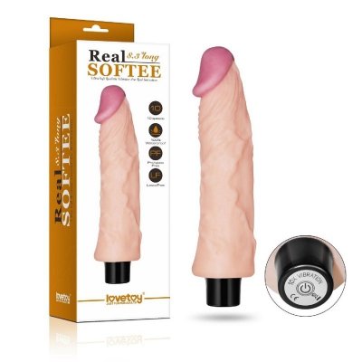 8&quot;&quot; REAL SOFTEE Vibrating Dildo