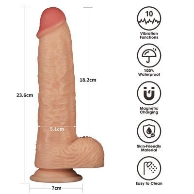 9.5&#039;&#039; Vibrating Power Basics Cock