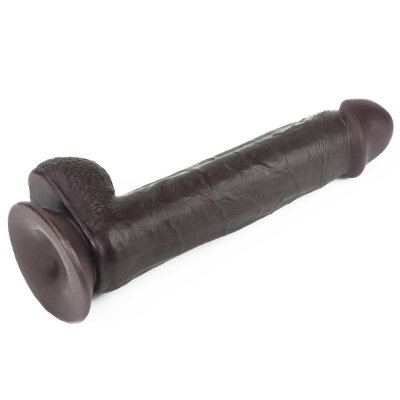 9.0&#039;&#039; Sliding Skin Dual Layer Dong - Black