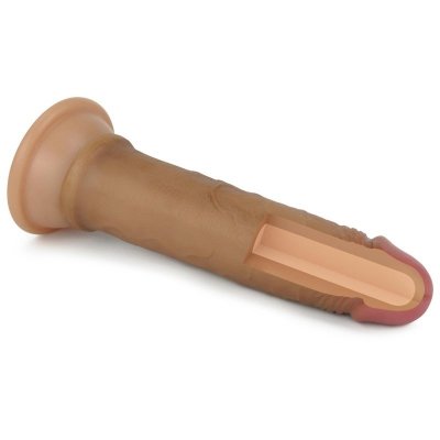 7&#039;&#039; Dual layered Platinum Silicone Cock