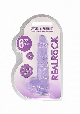 6&quot;&quot; / 15 cm Realistic Dildo With Balls - Purple