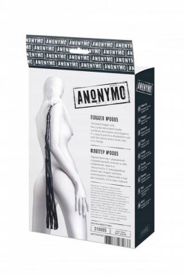 Anonymo flogger, PU leather, black, 64 cm
