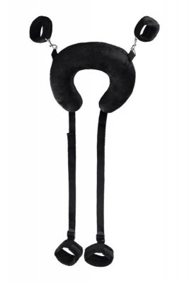 Anonymo fixing sling with pillow, velour, black, 127 cm