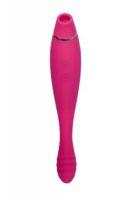JOS Danvi vibrator with vacuum wave stimulation, silicone, pink, 21.5 cm