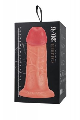 Realistic dildo Caliber 20/6 , PVC, flesh,  length 20cm, diameter 6cm