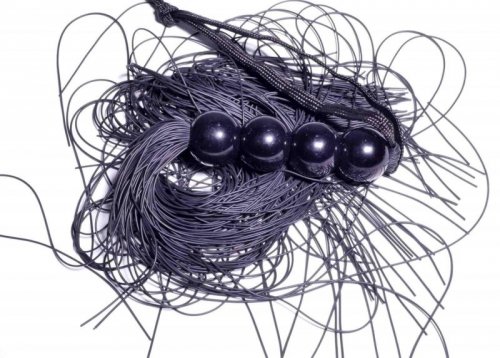 Silicone Whip Black 14&quot;&quot; - Fetish B - Series