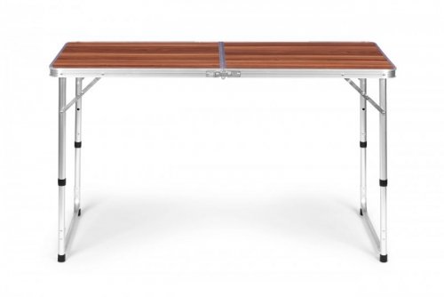 Stolik turystyczny stół składany kemping brązowy blat 120x60 cm MultiGarden
