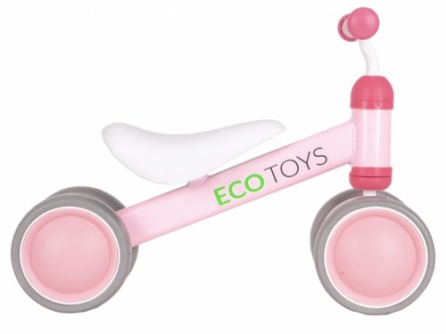 Rowerek biegowy treningowy mini rower dla dzieci różowy ECOTOYS