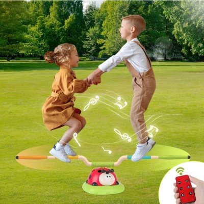 WOOPIE Gra Zręcznościowa 3w1 Wyrzutnia Rakiet Skakanka Rzut do Celu Biedronka