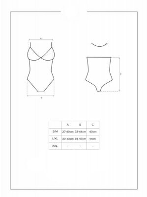 Prześwitujące body 876-TED-1 S/M