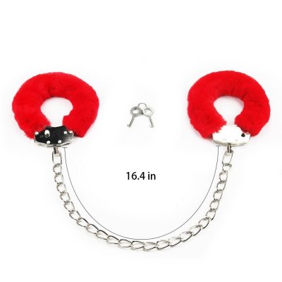 KAJDANKI FLUFFY LEG CUFFS CZARNE