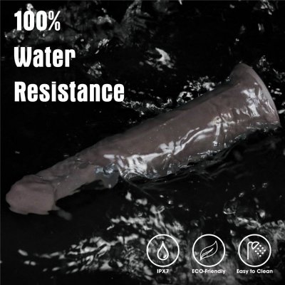 WIBRATOR 9&#039;&#039; DUAL LAYERED SILICONE ROTATOR CZARNE